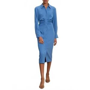 NEW VERONICA BEARD loxley dress in blue coast